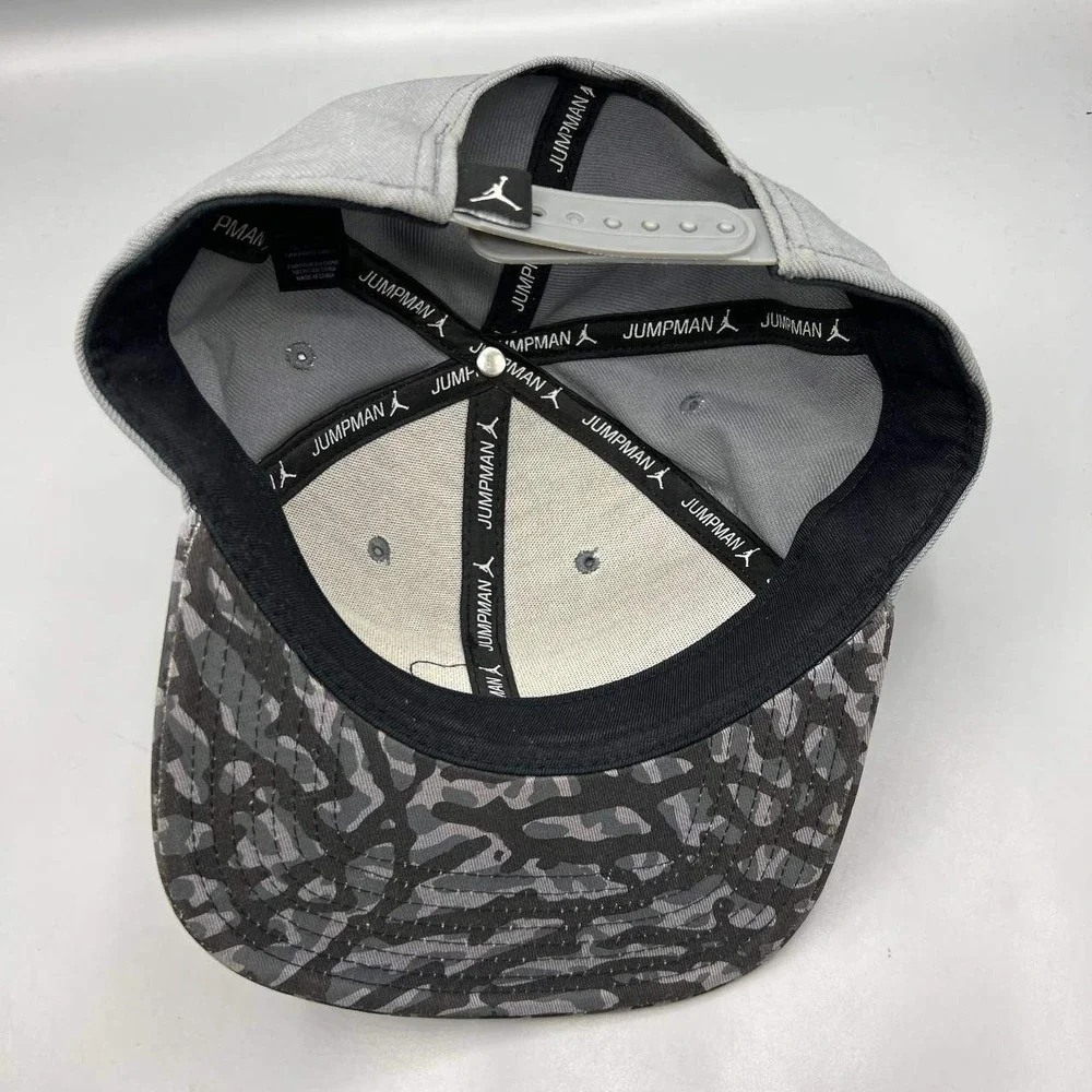Air Jordan Hat Men Gray Camouflage‎ Embroidered Jumpman Snap Back Cap